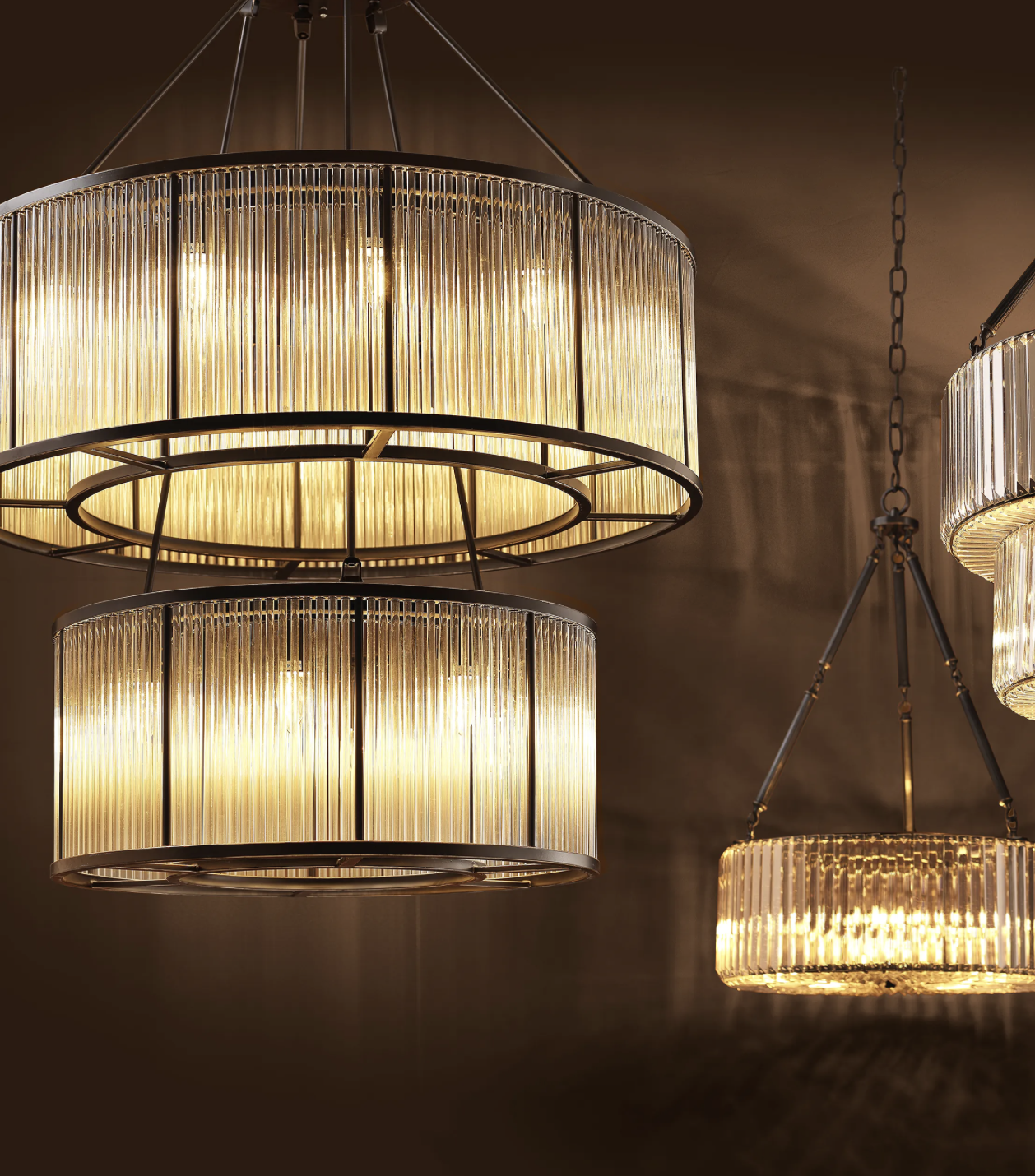 Suspensions lumineuses en verre, conseil en décoration et luminaires
